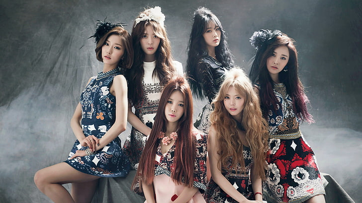 K-pop, Dal Shabet, women, Asian, group of women, brunette, redhead, HD wallpaper