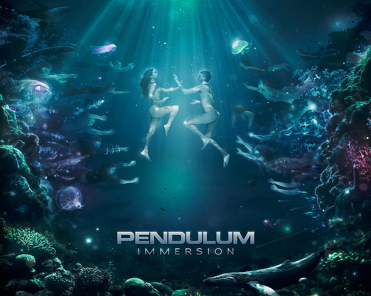 Pendulum Immersion wallpaper, DnB, AMD, water, sea, underwater, HD wallpaper