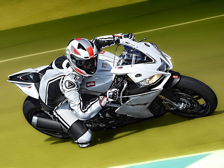 man riding on white and black sports bike making a racee, 川崎, HD wallpaper