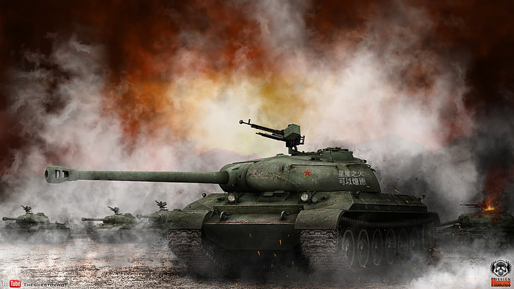 Battle of Tanks game application screenshot, smoke, World Of Tanks HD wallpaper