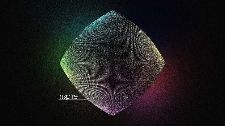 gray Inspire speaker, inspirational, digital art, colorful, geometry