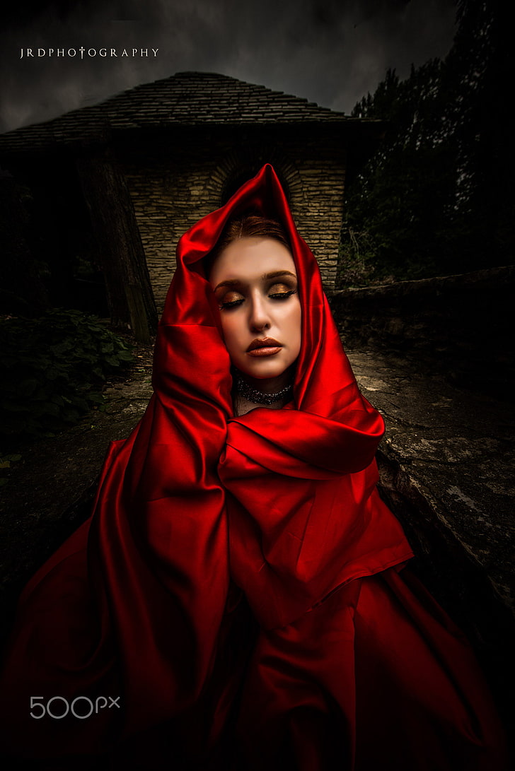 women, red dress, fantasy girl, JRD Photography, 500px, one person