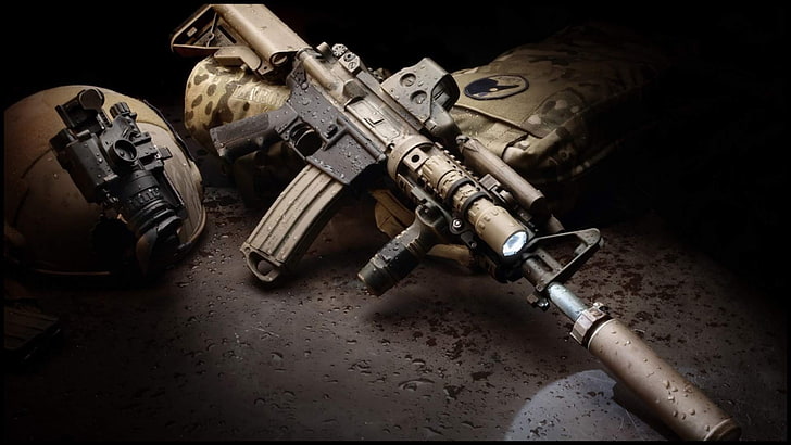 gun, AR-15, M4, HD wallpaper