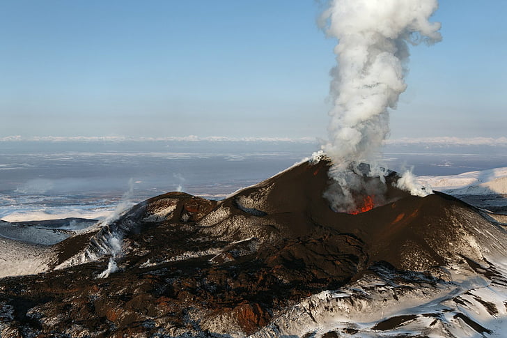 Volcanoes, Eruption, Kamchatka, Kamchatka Peninsula, Russia