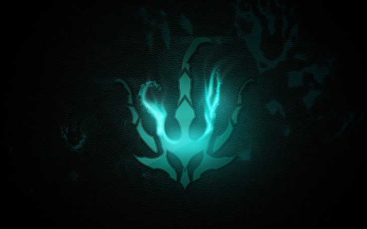 green flame logo wallpaper, League of Legends, Thresh, illuminated