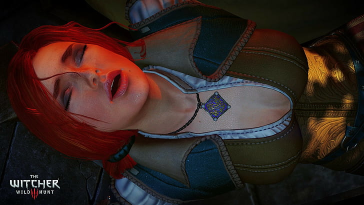 Triss Merigold, The Witcher 3: Wild Hunt, women, open mouth