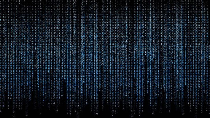 HD wallpaper: blue, black, pattern, matrix, digital rain, technology,  darkness | Wallpaper Flare
