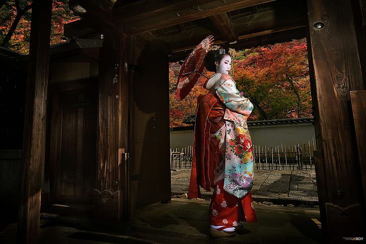 girl, Japan, geisha