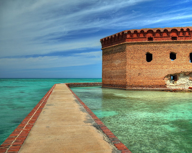 sea, Dry Tortugas National Park, fort, Fort Jefferson, Florida