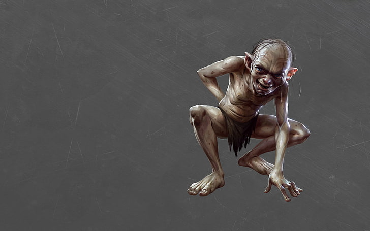 Lord of the Rings Gollum wallpaper, smile, The Lord of the Rings, HD wallpaper