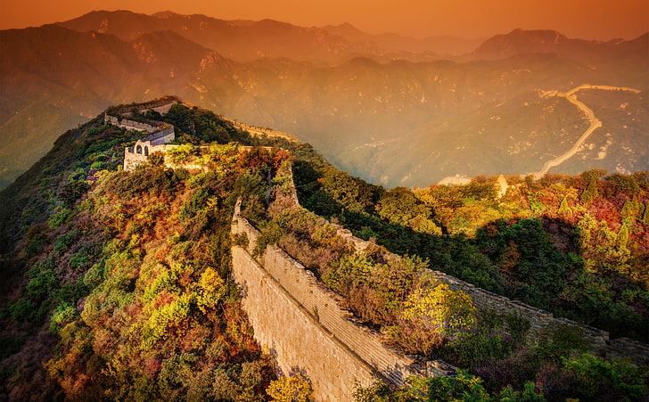 A moody evening at the Great Wall, Great Wall Of China, Nature