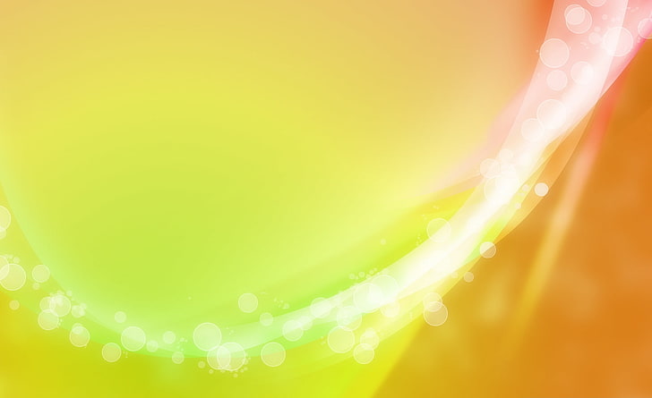 Bubbles Green, yellow and orange digital wallpaper, Aero, Colorful