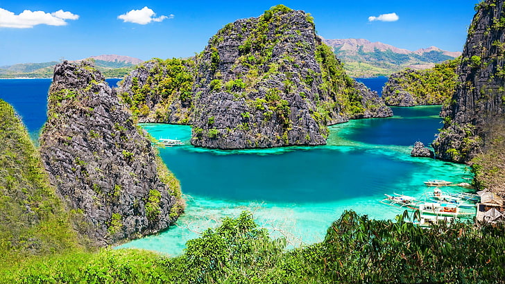 HD wallpaper: archipelago, kayangan lake, coron island, philippines
