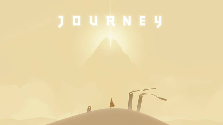 video games, screen shot, Journey (game), desert, HD wallpaper