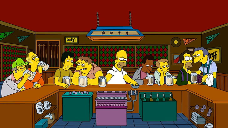 The Simpsons Bar Homer HD, cartoon/comic
