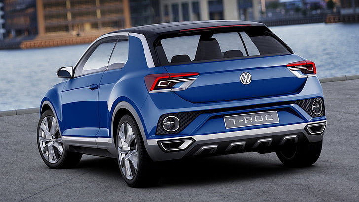 Volkswagen, Volkswagen T-Roc, Blue Car, Concept Car, SUV, HD wallpaper
