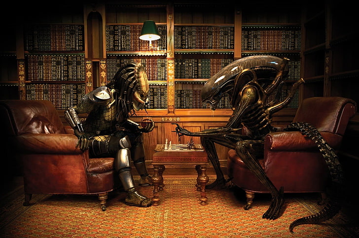 chess, Alien (movie), Predator (movie), Alien vs. Predator, HD wallpaper