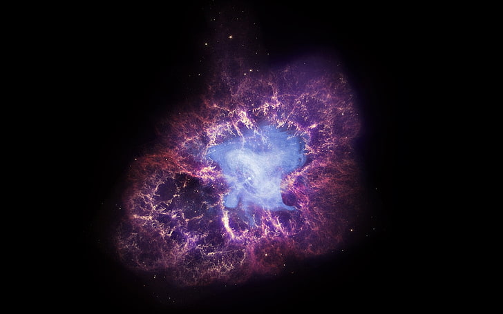 galaxy digital wallpaper, space, darkness, stars, the crab nebula