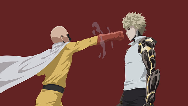 Hd Wallpaper Anime One Punch Man Belt Blonde Bold Cape