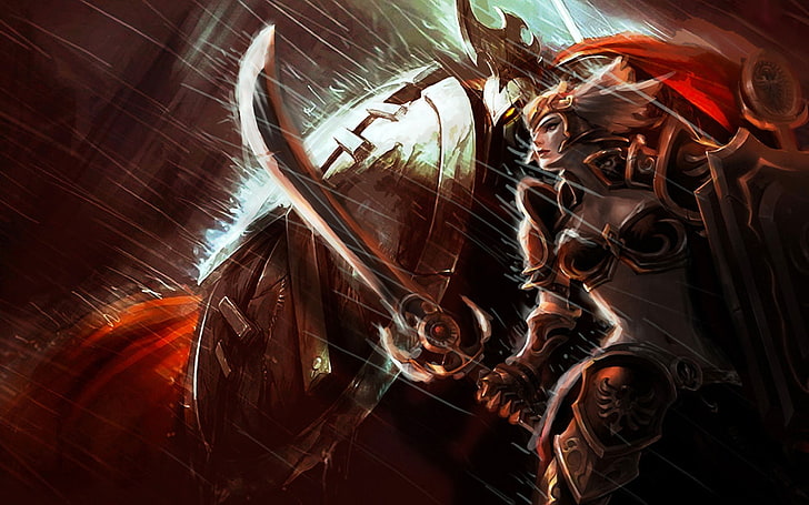 Leona and Pantheon wallpaper, League of Legends, Pantheon (League of Legends), HD wallpaper