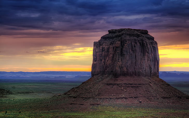 landscape, nature, mountains, USA, rock formation, Utah, Monument Valley, HD wallpaper