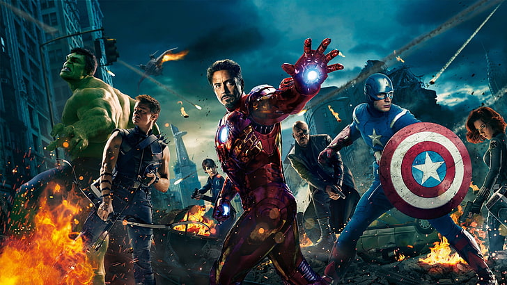 Marvel Avengers poster, The Avengers, Hawkeye, Hulk, Iron Man, HD wallpaper