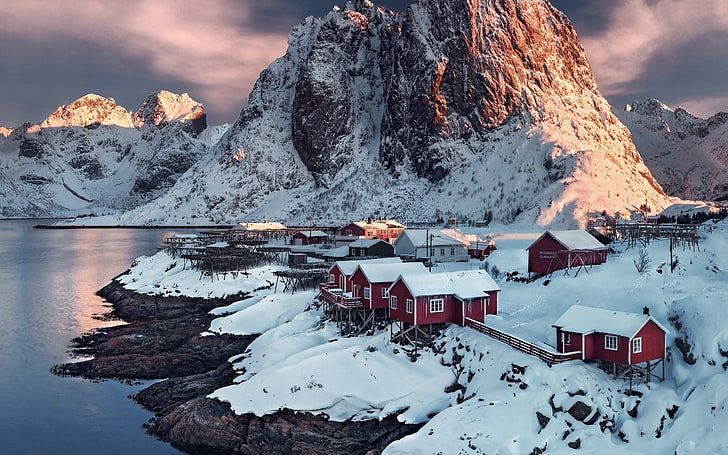 Village hamnoy norway-High Quality HD Wallpaper, winter, cold temperature, HD wallpaper