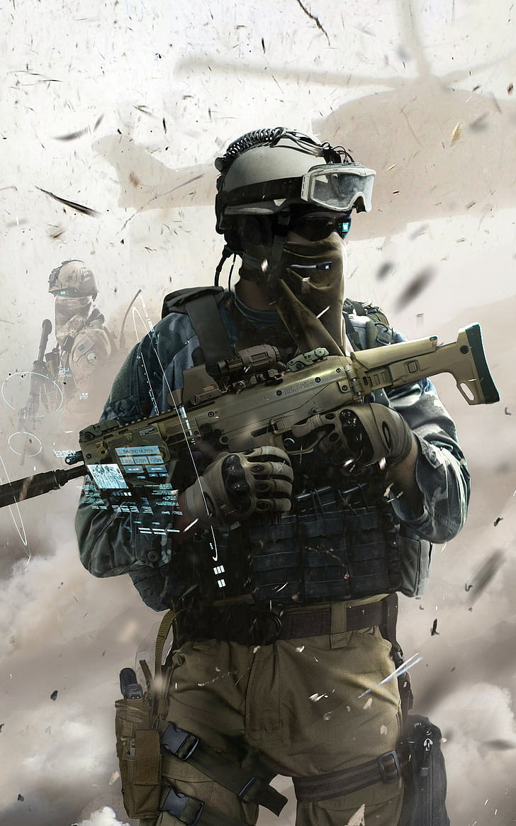 Adaptive Combat Rifle, Assault Rifle, ghost recon, military, HD wallpaper