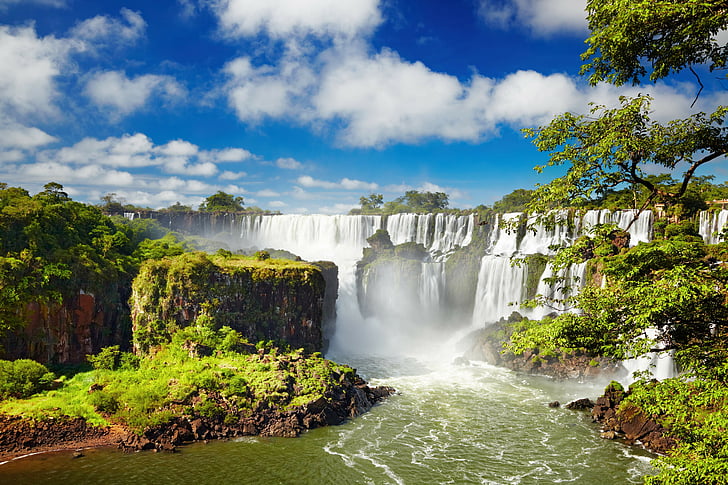 Iguazu Falls, Waterfall, Iguazu River, Argentina, HD, 4K, HD wallpaper