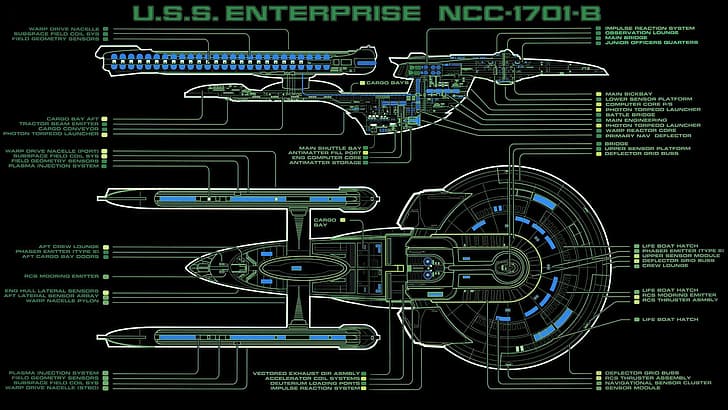Star Trek, USS Enterprise (spaceship), Excelsior Class, USS Enterprise NCC-1701 B, HD wallpaper