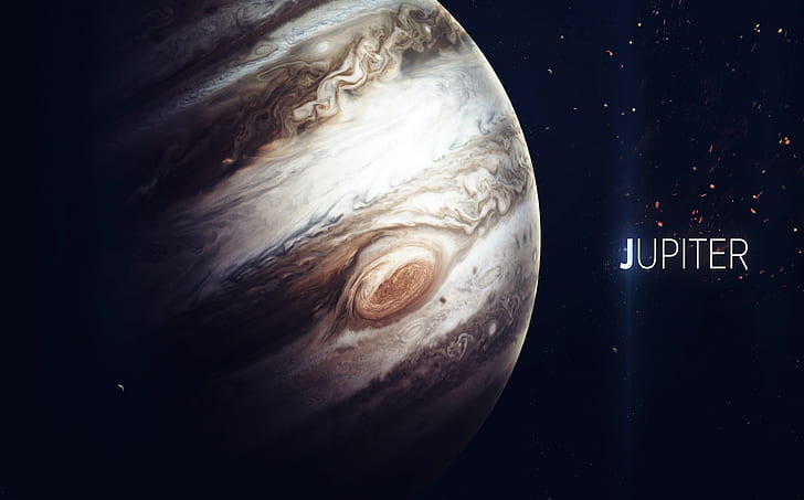 Planet, Space, Jupiter, Art, Satellite, System, Gas giant, Vadim Sadovski, HD wallpaper