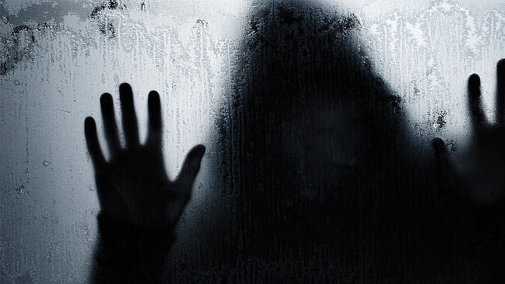 creepy, glass, hands, Silhouette, Sweaty, human hand, glass - material, HD wallpaper
