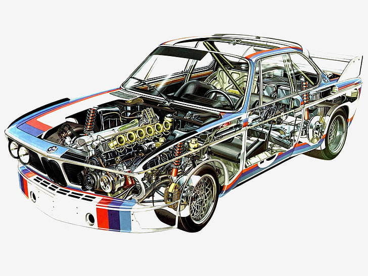 Hd Wallpaper 1971 Bmw Car Csl Cutaway Engine Interior Race Racing Wallpaper Flare