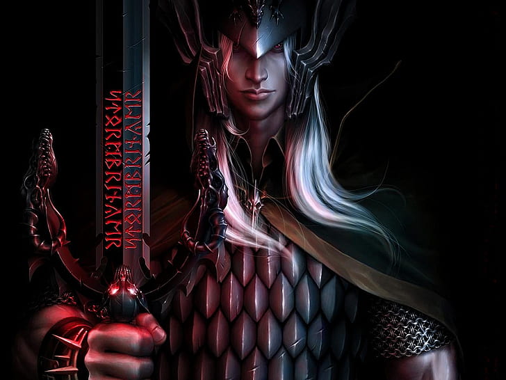 Warrior HD, solder holding sword wallpaper, fantasy, HD wallpaper
