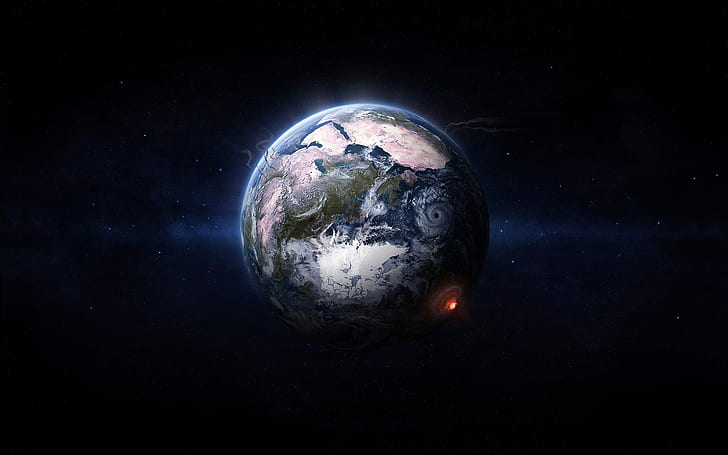 Earth Nuclear Blast Explosion Bomb Boom HD, space