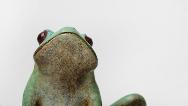 frog, copper, Art Deco, art installation, one animal, close-up, HD wallpaper