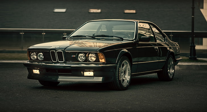 black BMW M-Series coupe, E24, CSi, M635, car, land Vehicle, transportation, HD wallpaper