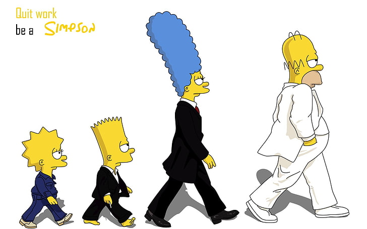 The Simpsons family wallpaper, Bart Simpson, Cartoon, Homer Simpson