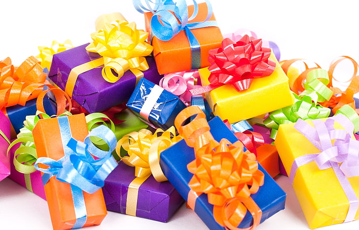 HD wallpaper: gift box lot, gifts, boxes, set, bright, christmas, birthday  | Wallpaper Flare