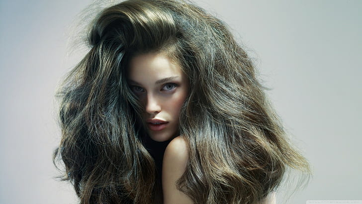 Model long hair portrait messy hair women brunette 1080P, 2K, 4K, 5K HD  wallpapers free download | Wallpaper Flare