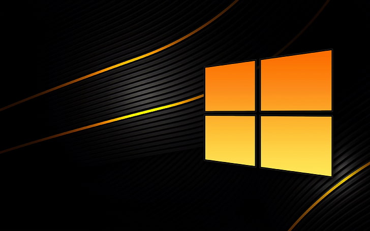 2021 Microsoft Windows 10 Black Background, illuminated, shape HD wallpaper
