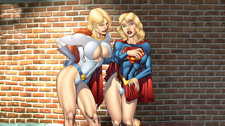 Supergirl Powergirl DC Cleavage HD, cartoon/comic
