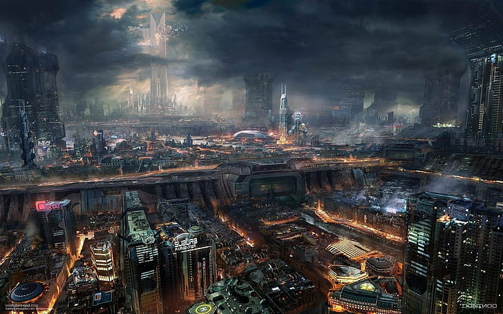 fantasy future city