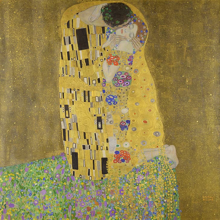 artwork, Gustav Klimt, oil painting, Oil on canvas, modern