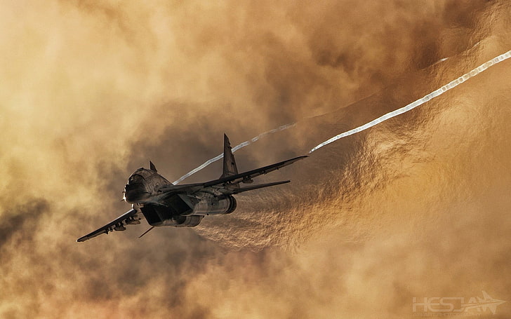 gray and black aircraft, mig-29, Mikoyan MiG-29, military aircraft, HD wallpaper