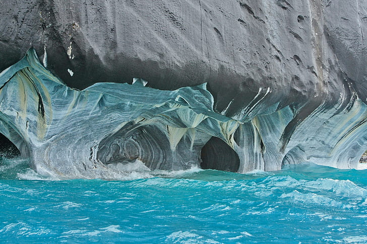 Marble Caves Chile Chico, Chile, Caves, HD wallpaper