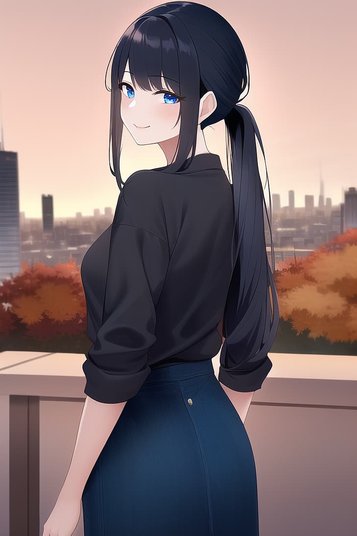Anime Girl In A Ponytail-demhanvico.com.vn