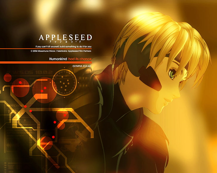 Appleseed, women, anime, blonde, technology, human representation