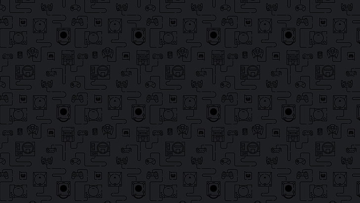 game console and controller digital wallpaper, Discord, full frame