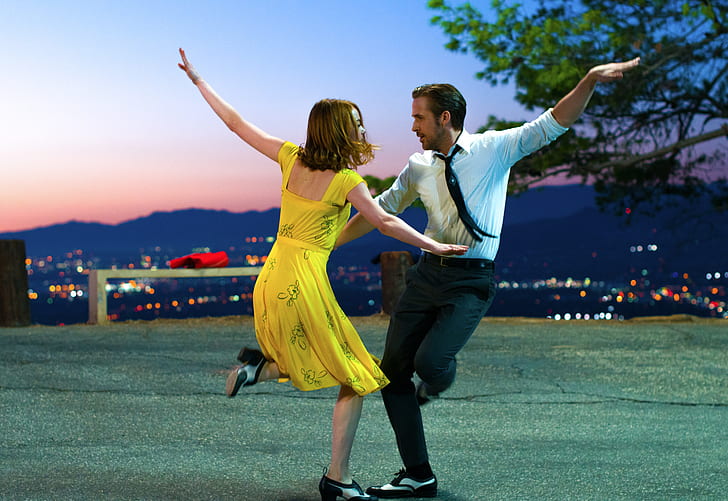 Movie, La La Land, Dancing, Emma Stone, Ryan Gosling, HD wallpaper